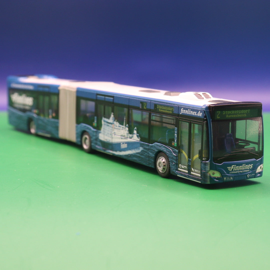 Mercedes Benz Citaro C2 G - Stadtverkehr Lübeck - Finnlines - Ab Travemünde über die Ostsee - Modellbus Rietze 73658