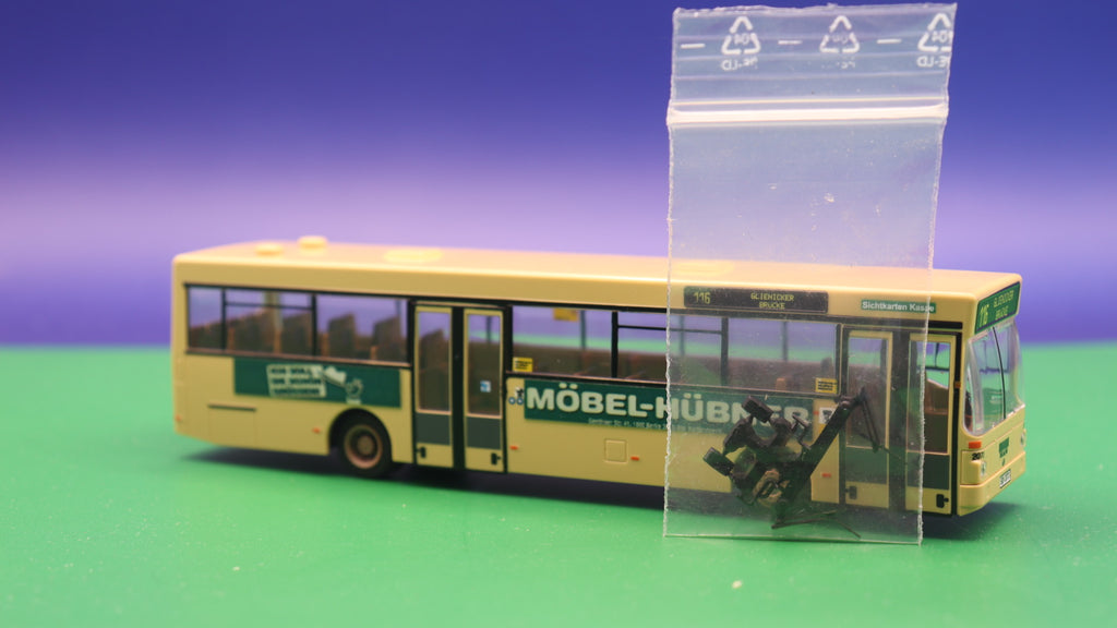 MAN SL 202- BVG Berlin - Möbel Hübner - Modellbus Rietze 74309 OHNE OVP