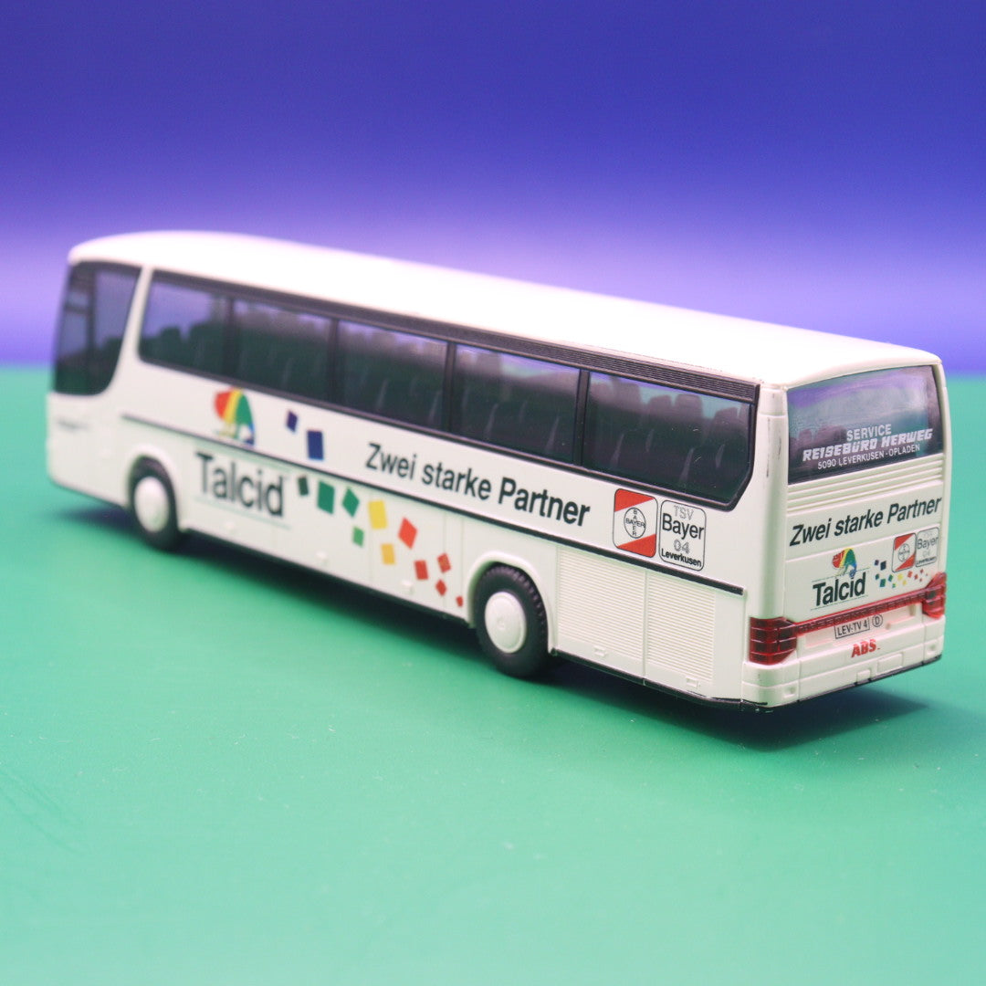 Setra S 315 HD Talcid Bayer 04 Leverkusen Partner - (Gebraucht, Ohne OVP) Modellbus Rietze