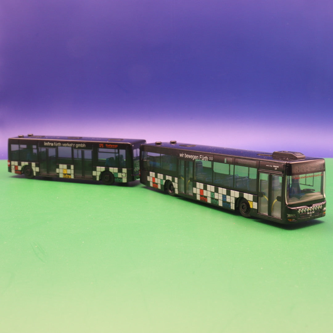 MAN Lions City 12 mit Anhängerwagen - Infra Fürth - Modellbus Rietze