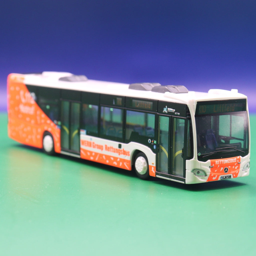 Mercedes Benz Citaro C2 - VWS Siegen - Rettungsbus  mit Vitrine - Modellbus Rietze 69364