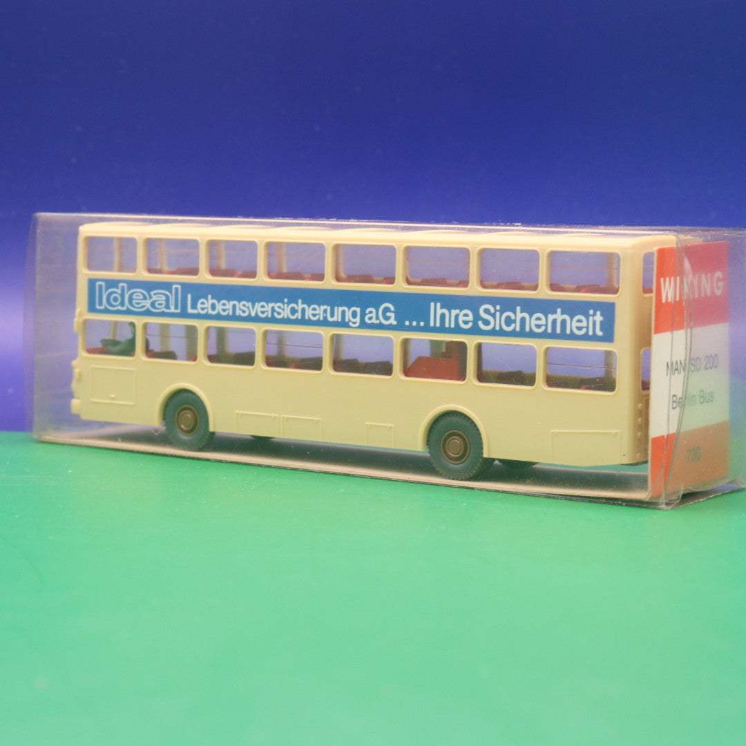 MAN SD 200 Doppelstockbus - Berlin - Ideal Lebensversicherung - Modellbus Wiking