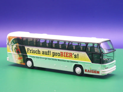 Neoplan Cityliner - Reisedienst Kaiser - Frisch auf! proBIERs - Mauritius aus Zwickau - Modellbus Rietze 60071 Reisebus