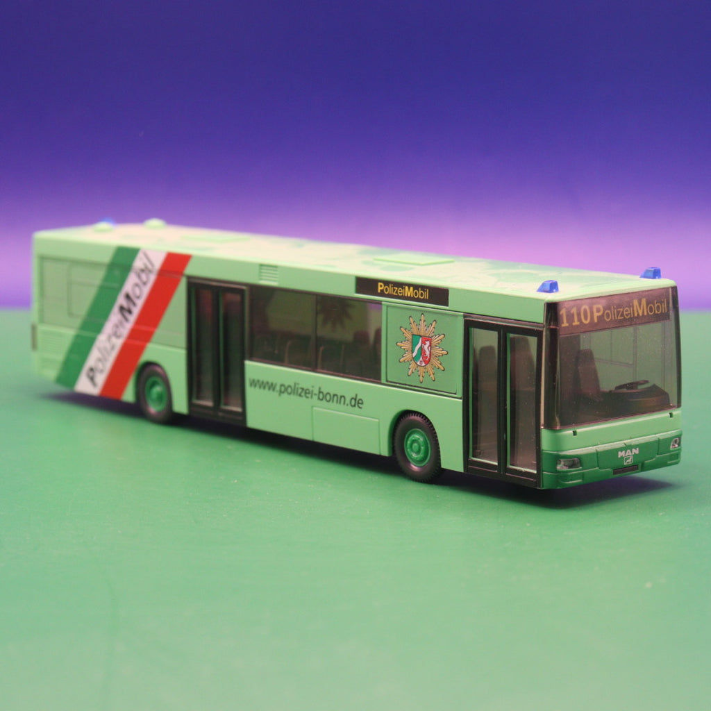 MAN - Polizei Mobil Bonn - Gebraucht, Ohne OVP - Modellbus Wiking