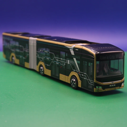 MAN New Lions City 18E - Gold Vorführdesign - Electrifying Europe - MAN Truck & BUS SE Modellbus Rietze 76500