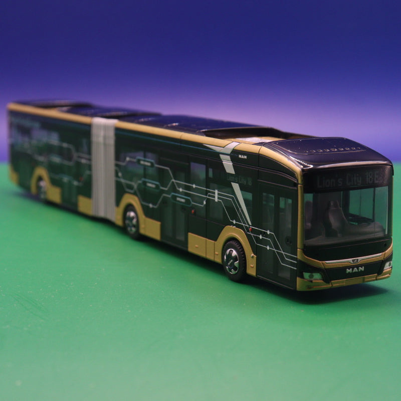 MAN New Lions City 18E - Gold Vorführdesign - Electrifying Europe - MAN Truck & BUS SE Modellbus Rietze 76500