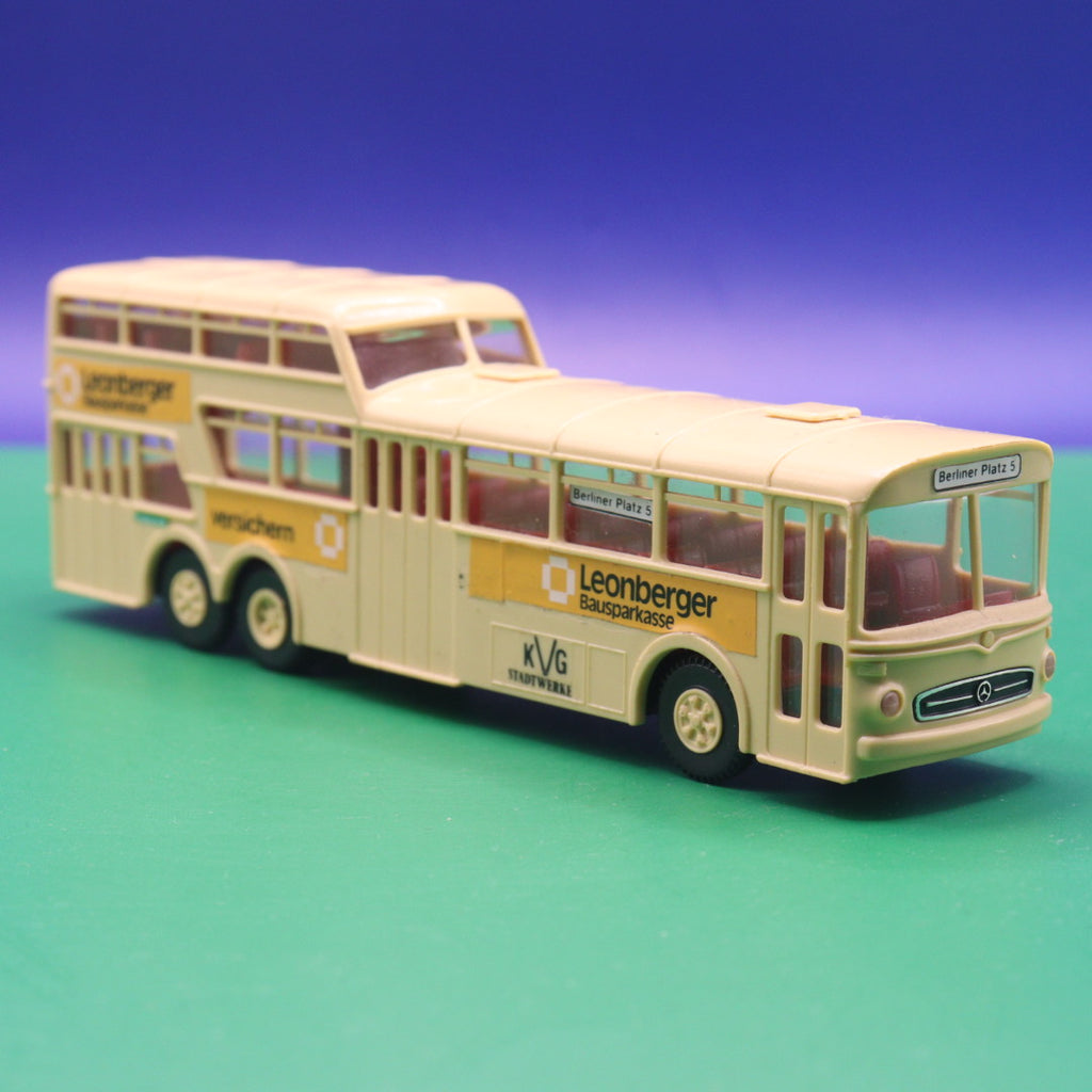 Mercedes Benz O 317 - KVG Stadtwerke Leonberger Bausparkasse - Gebraucht, Ohne OVP - Modellbus Brekina