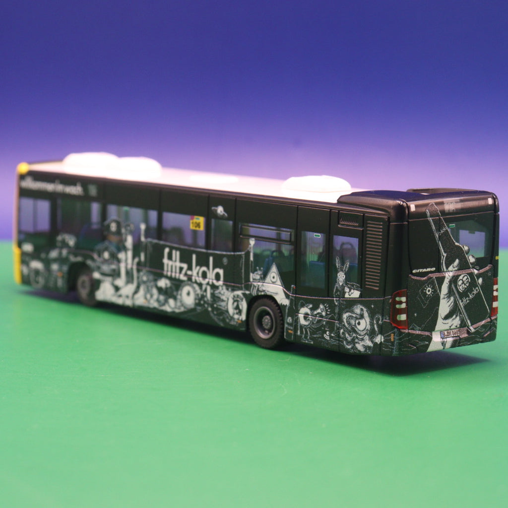 Mercedes Benz Citaro C2 - Omnibusgesellschaft Hartmann (BVG Berlin) - Fritz Kola - Linie 106 Lindenhof via S Südkreuz - LIMITIERTE AUFLAGE 150 Stück - Modellbus Rietze 73459