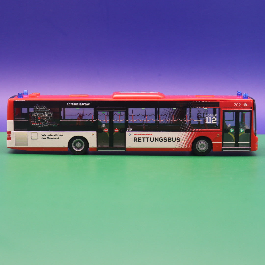 MAN Lions City 12 - Cottbusverkehr  Rettungsbus - Modellbus Rietze 73932