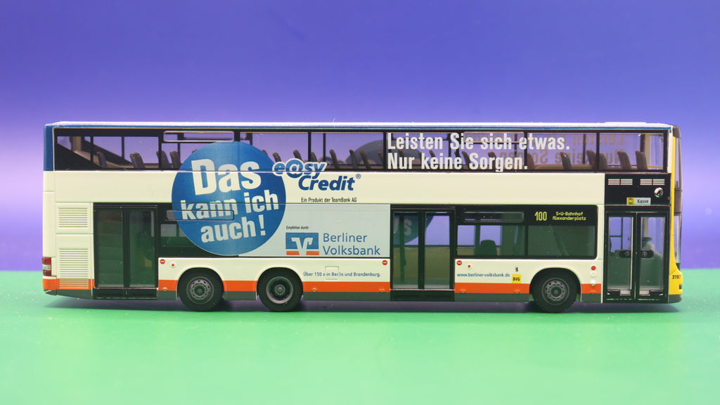 MAN Lions City DL 07 - BVG Berlin - Berliner Volksbank - Modellbus Rietze 67317 (Erscheinungsjahr: 08/2008)