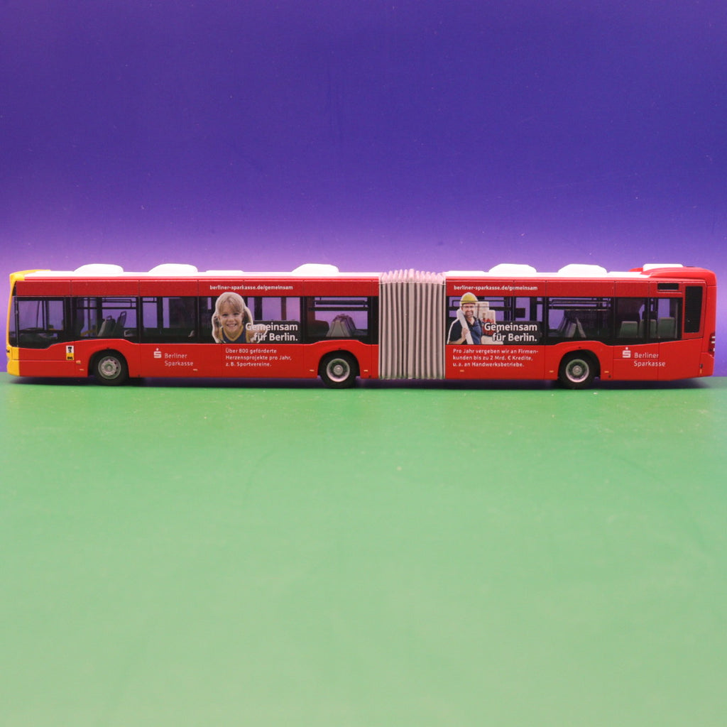 Mercedes Benz Citaro C2 G - BVG Berlin - Berliner Sparkasse (Gemeinsam für Berlin) - Modellbus Rietze 69964