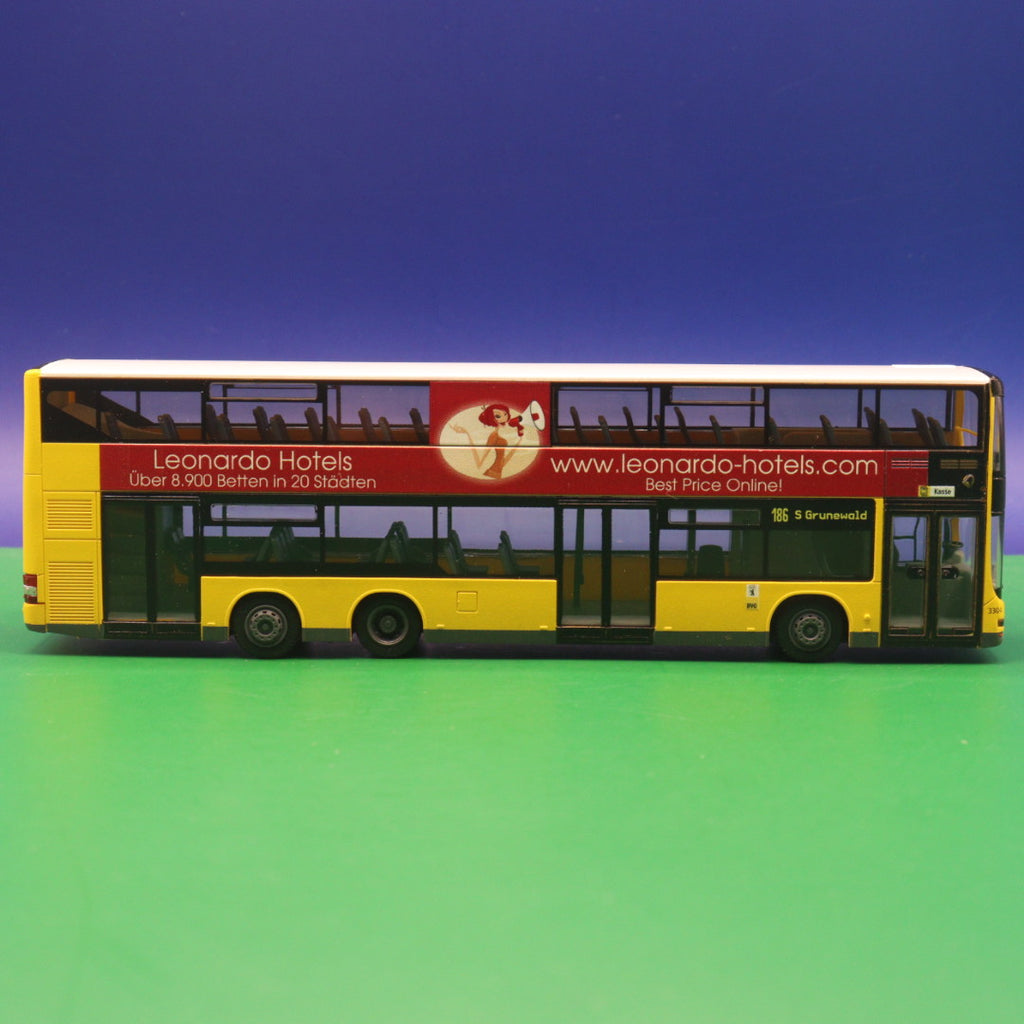 MAN DL07 - BVG Berlin - Leonardo Hotels - Linie 186 S Grunewald - Modellbus Rietze 67738