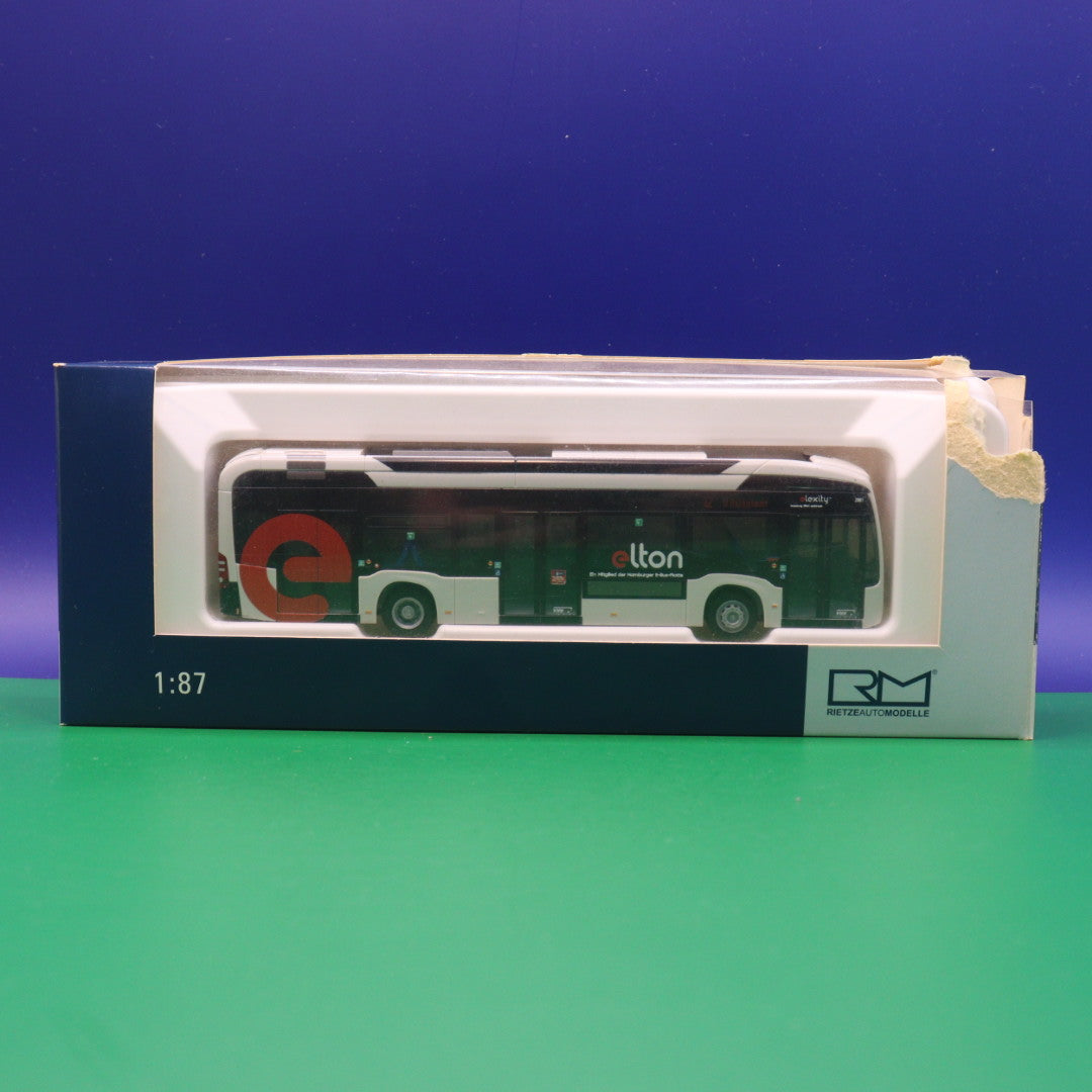 Mercedes Benz eCitaro - Verkehrsbetriebe Hamburg-Holstein GmbH VHH - Elexity elton - (BESCHÄDIFTE OVP) - Modellbus Rietze 75514 - Auslieferung: 04-2/2020