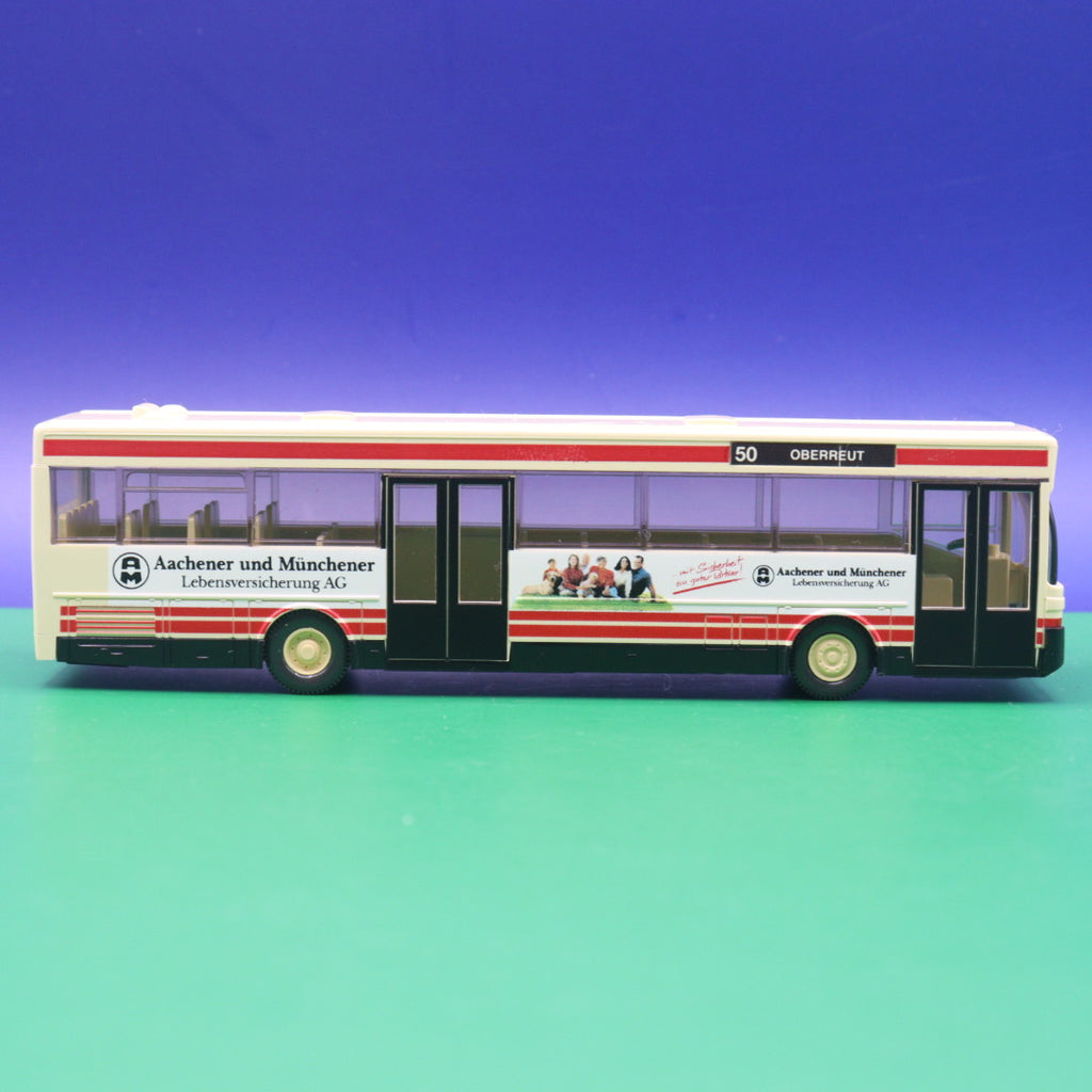 Mercedes Benz O405 - Aachener und Münchener Lebensversicherung AG - Gebraucht, Ohne OVP - Modellbus Wiking