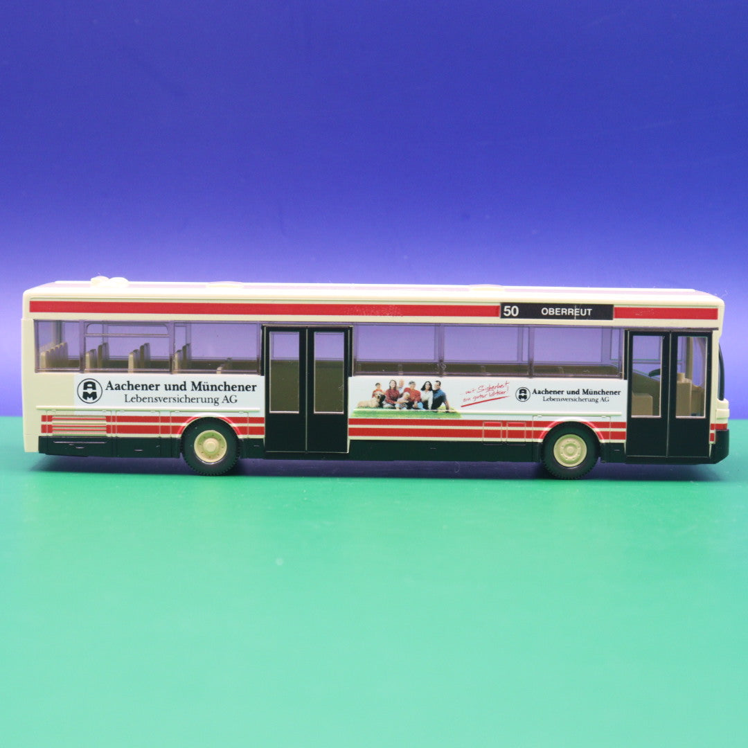 Mercedes Benz O405 - Aachener und Münchener Lebensversicherung AG - Gebraucht, Ohne OVP - Modellbus Wiking