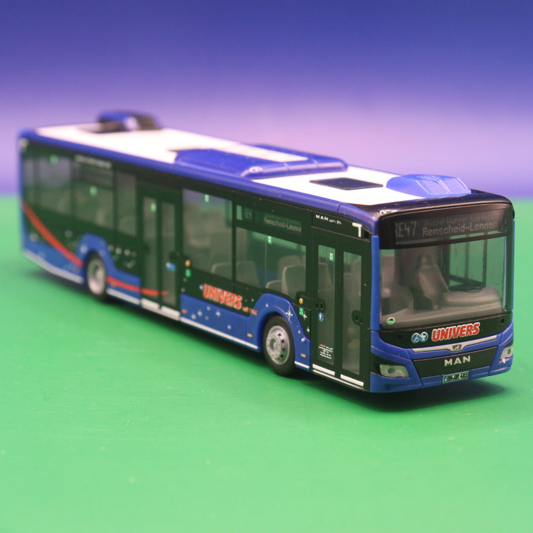 MAN New Lions City 12 - Univers Bonn - Linie RE47 Düssel Wupper Express Remscheid Lennep - Modellbus Rietze 75420