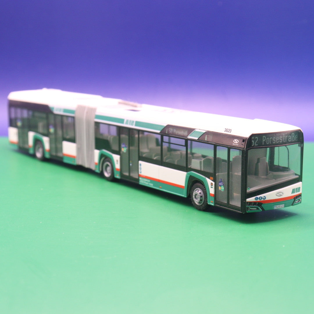 Solaris Urbino 18 - MVB Magdeburger Verkehrsbetriebe - Linie 52 Porsestraße - Modellbus Rietze 73110