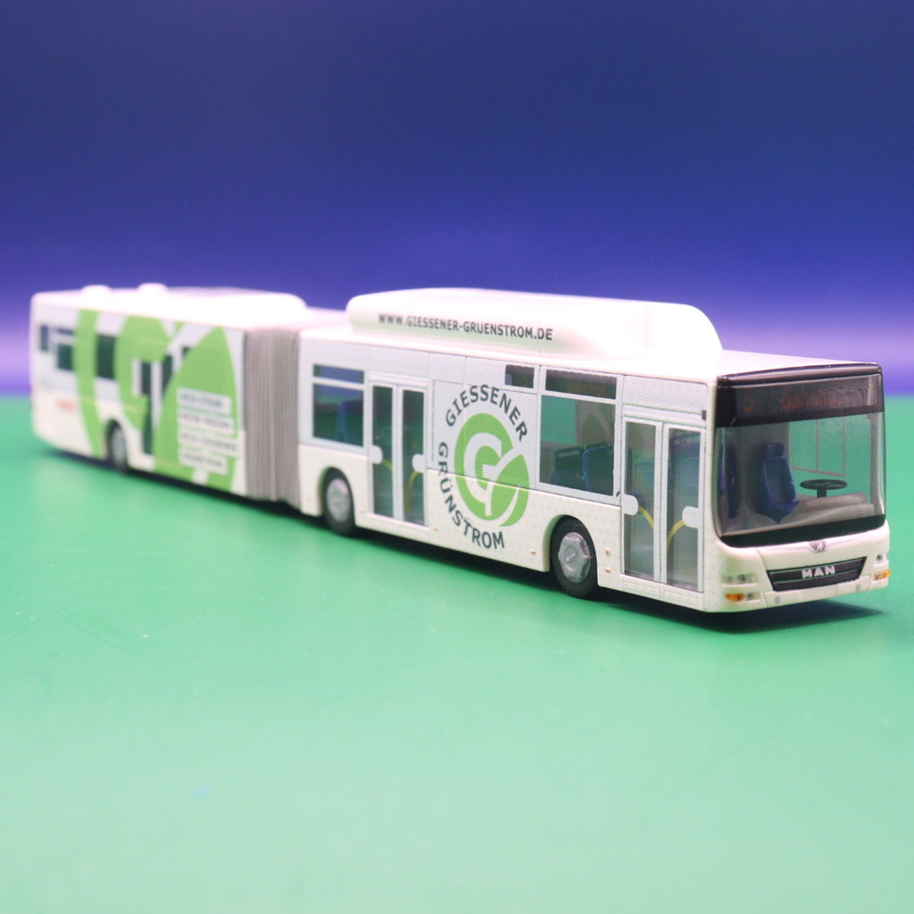 MAN Lions City G CNG - SWG Gießen - Giessener Grünstrom - Modellbus Rietze Mit Vitrine