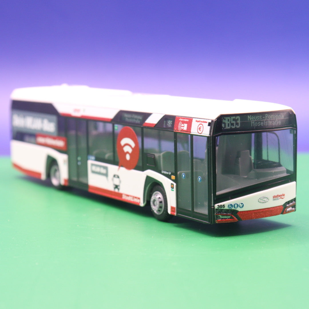 Solaris Urbino 12 - Stadtwerke Neuss - Dein WLAN Bus - Linie SB53 Neuss Pomona Moselstraße - Modellbus Rietze 73046