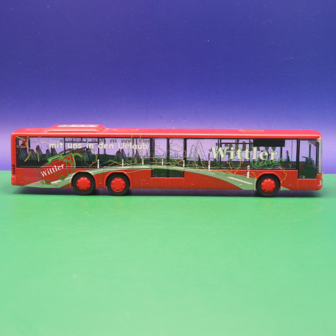 Setra S 319 NF - Wittler mit uns in den Urlaub - Gebraucht ohne Spiegel - Modellbus Rietze