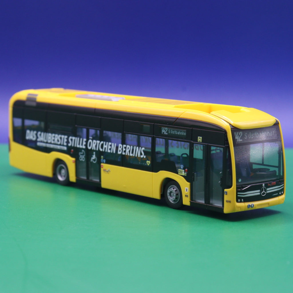 Mercedes Benz eCitaro 12 - BVG Berlin - Das sauberste Stille örtchen Berlins - Linie 142 S Ostbahnhof - Modellbus Rietze 75508