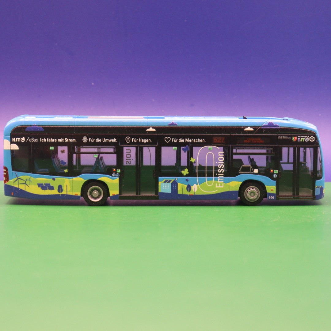 Mercedes Benz eCitaro - Hagener Straßenbahnen - 0 Emission - Linie 527 Loxbaum über Fernuni - Modellbus Rietze 75582