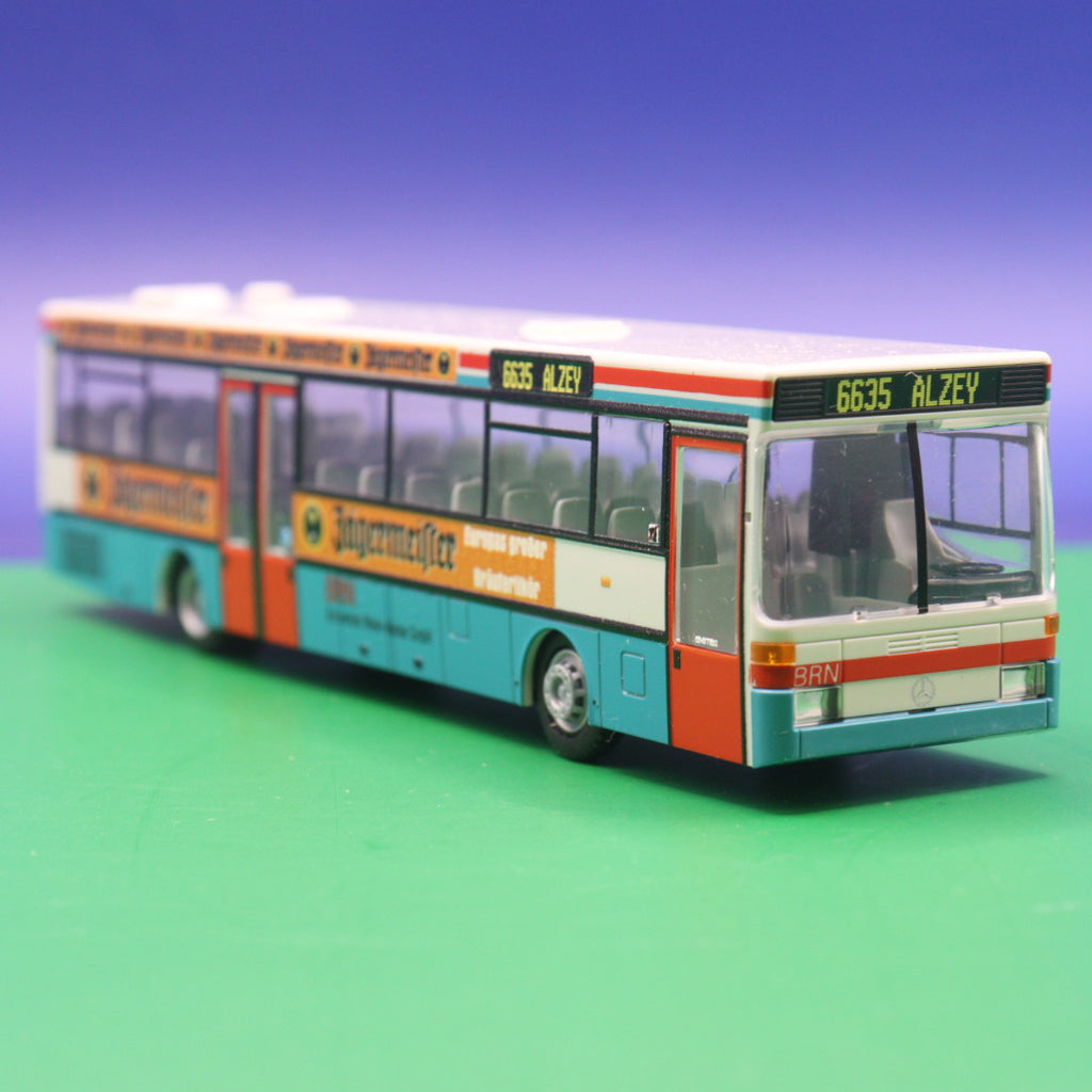 Mercedes Benz O405 - BRN - Jägermeister - Linie 6635 Alzey - Modellbus Rietze 77324 (OVP BESCHÄDIGT)