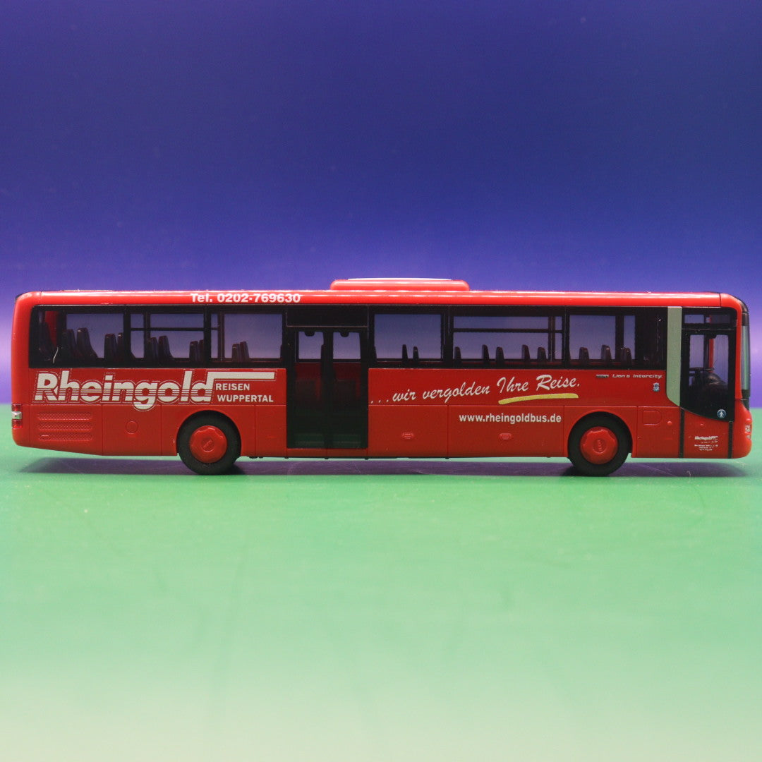 MAN Lions Intercity - Rheingold Reisen - Gebraucht, Ohne Zurüstteile - Modellbus Rietze 74711