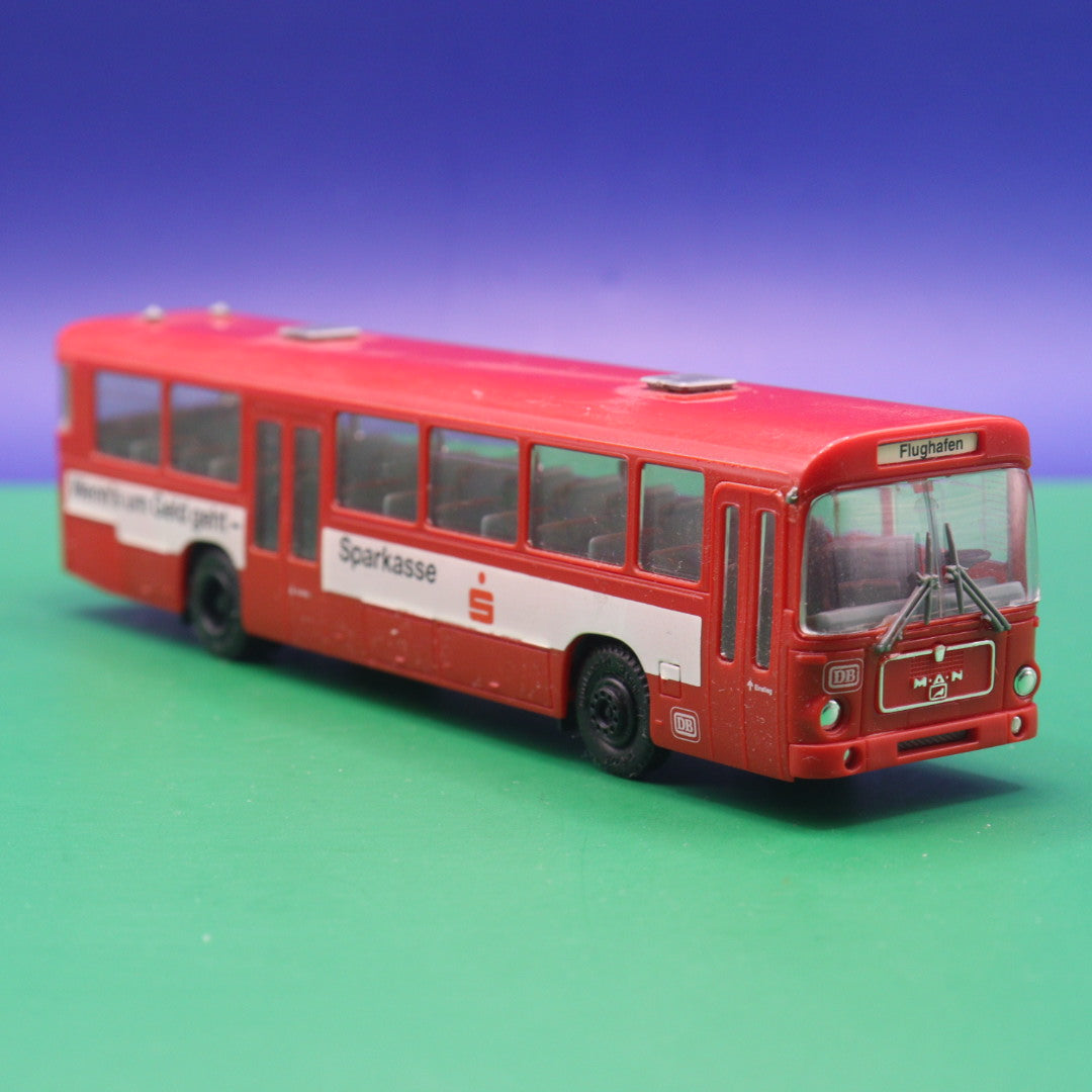 MAN SÜ 240 - Sparkasse - Gebraucht, Ohne OVP - Modellbus Herpa