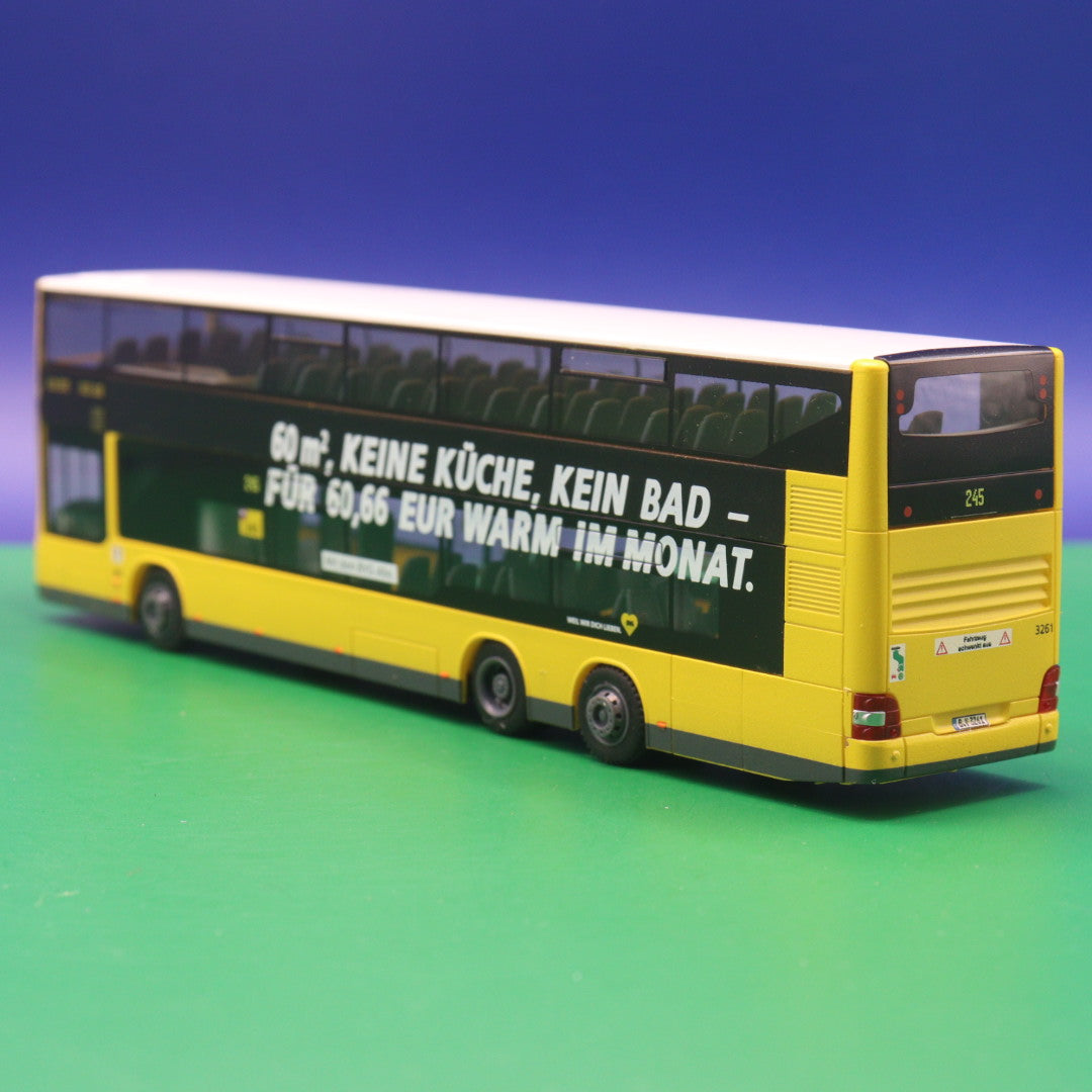 MAN DL07 - BVG Berlin - Keine Küche Kein Bad für 60,66 Eur - Linie 245 S+U Hauptbahnhof - Modellbus Rietze 67783