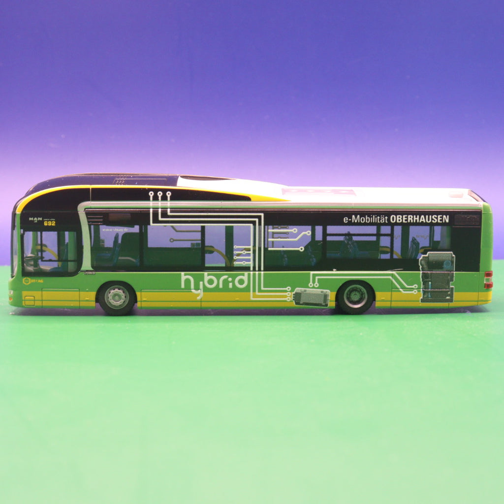 MAN Lions City 12 Hybrid - STOAG Oberhausen - e Mobilität Oberhausen - Linie 954 Hirschkamp - Modellbus Rietze 67613