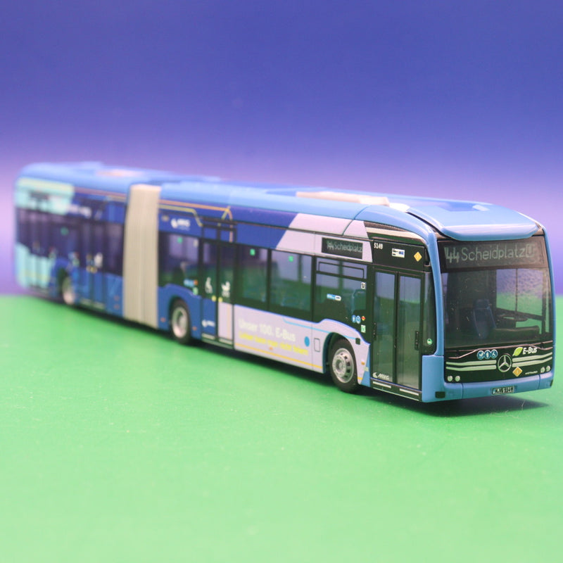 Mercedes Benz eCitaro G - MVG München - 100. E Bus - Linie 144 Scheidplatz U - Modellbus Rietze 77639