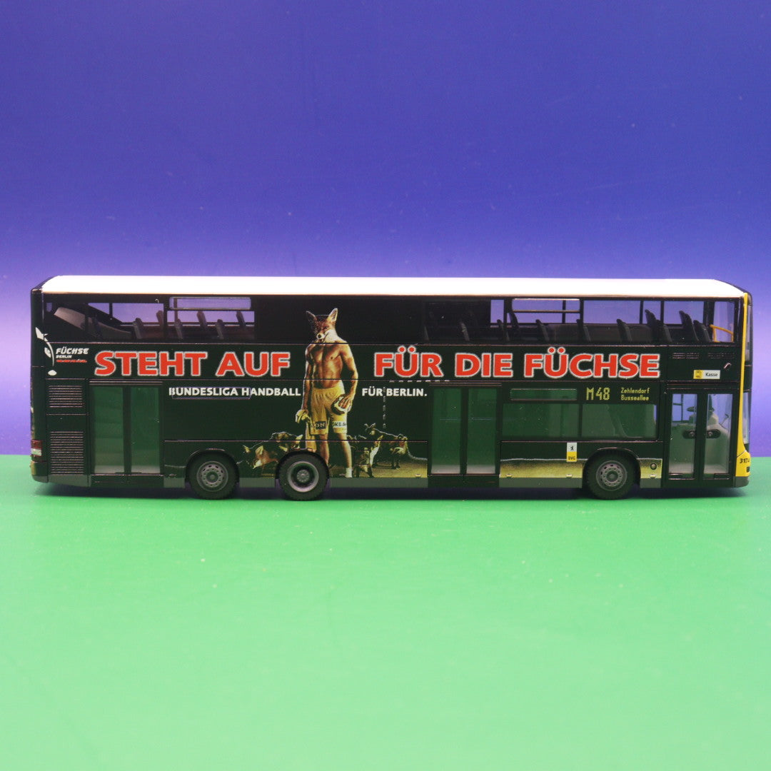 MAN Lions City DD DL 05 - BVG Berlin - Steht auf für die Füchse - Modellbus Rietze 67325