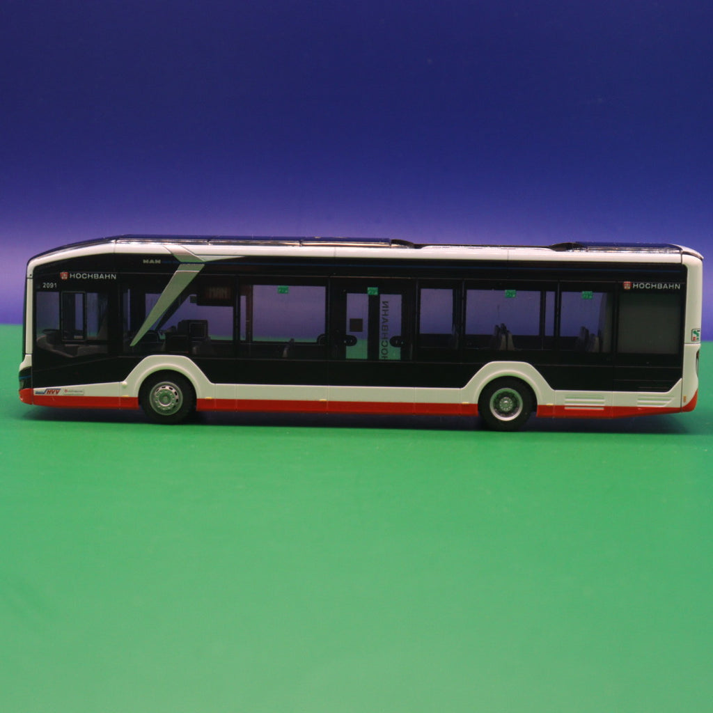 MAN Lions City 12 E - MAN Truck & Bus SE - Vorführdesign - Hochbahn Hamburg - Modellbus Rietze 76304