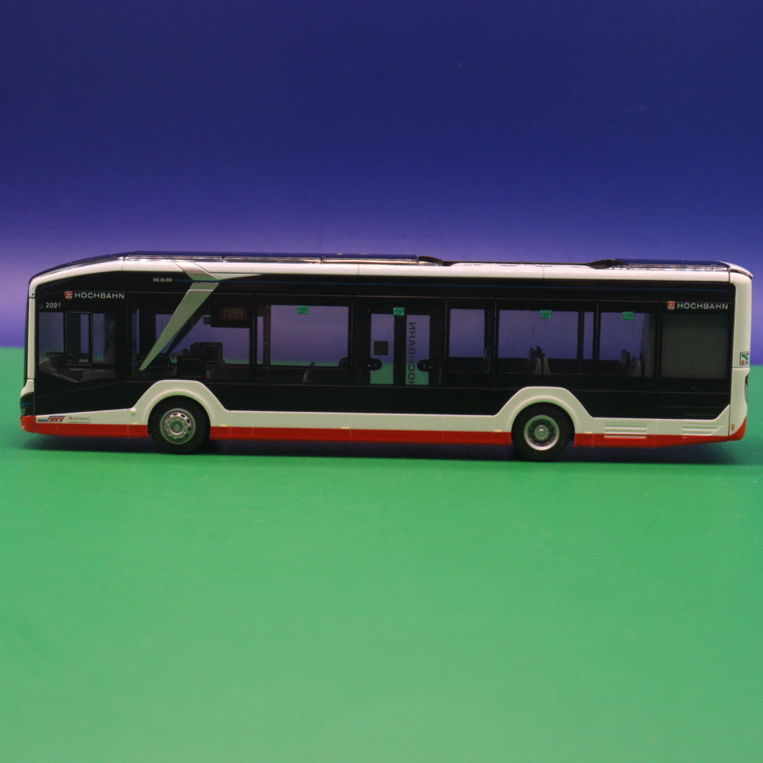 MAN Lions City 12 E - MAN Truck & Bus SE - Vorführdesign - Hochbahn Hamburg - Modellbus Rietze 76304