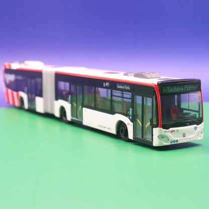 Mercedes Benz Citaro C2 G Hybrid - SWK Stadtwerke Krefeld - Ziel: SWK Saubere Flotte - Modellbus Rietze 73645