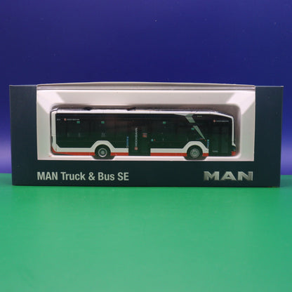 MAN Lions City 12 E - MAN Truck & Bus SE - Vorführdesign - Hochbahn Hamburg - Modellbus Rietze 76304