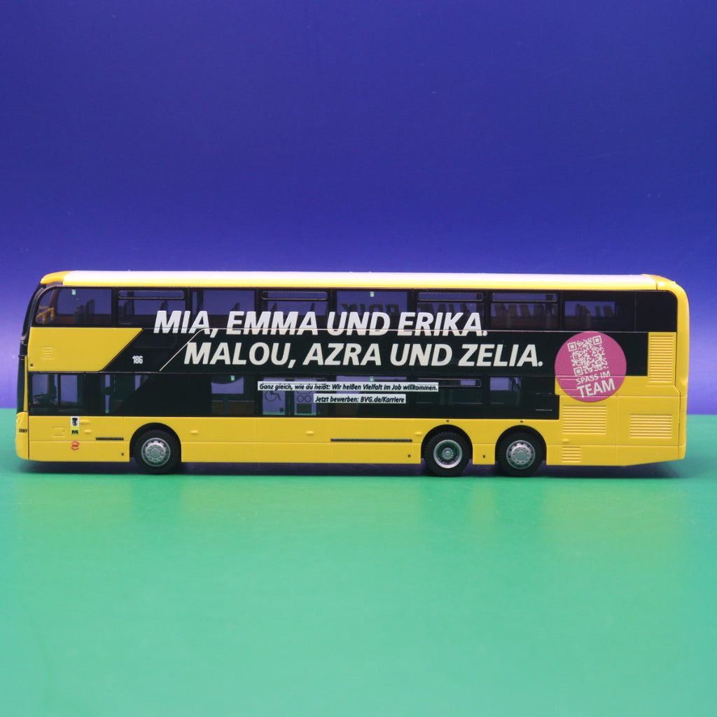 Alexander Dennis Enviro 500 - BVG Berlin - Mia Emma und Erika - Linie 186 Grunewald Roseneck - Modellbus Rietze 78003