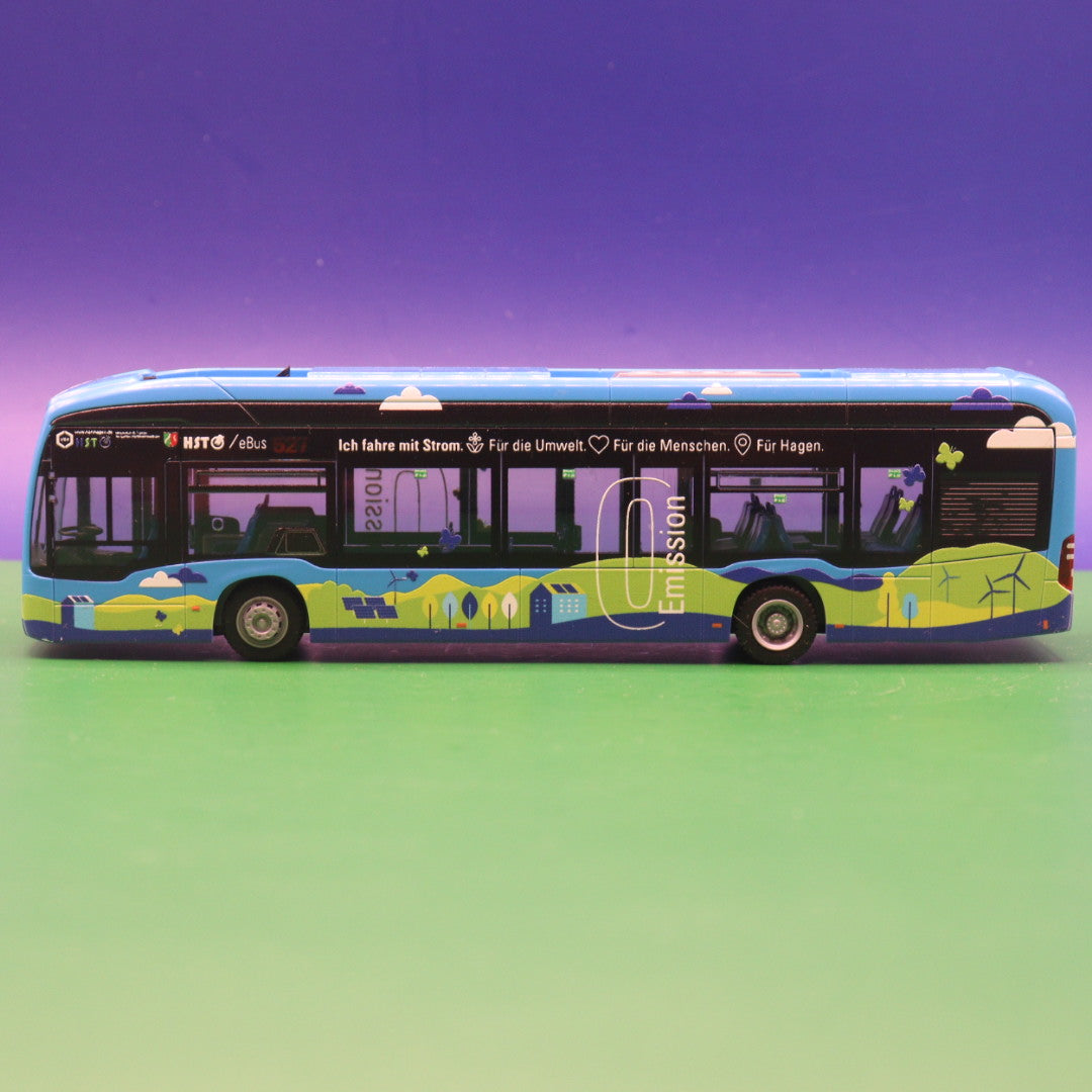 Mercedes Benz eCitaro - Hagener Straßenbahnen - 0 Emission - Linie 527 Loxbaum über Fernuni - Modellbus Rietze 75582