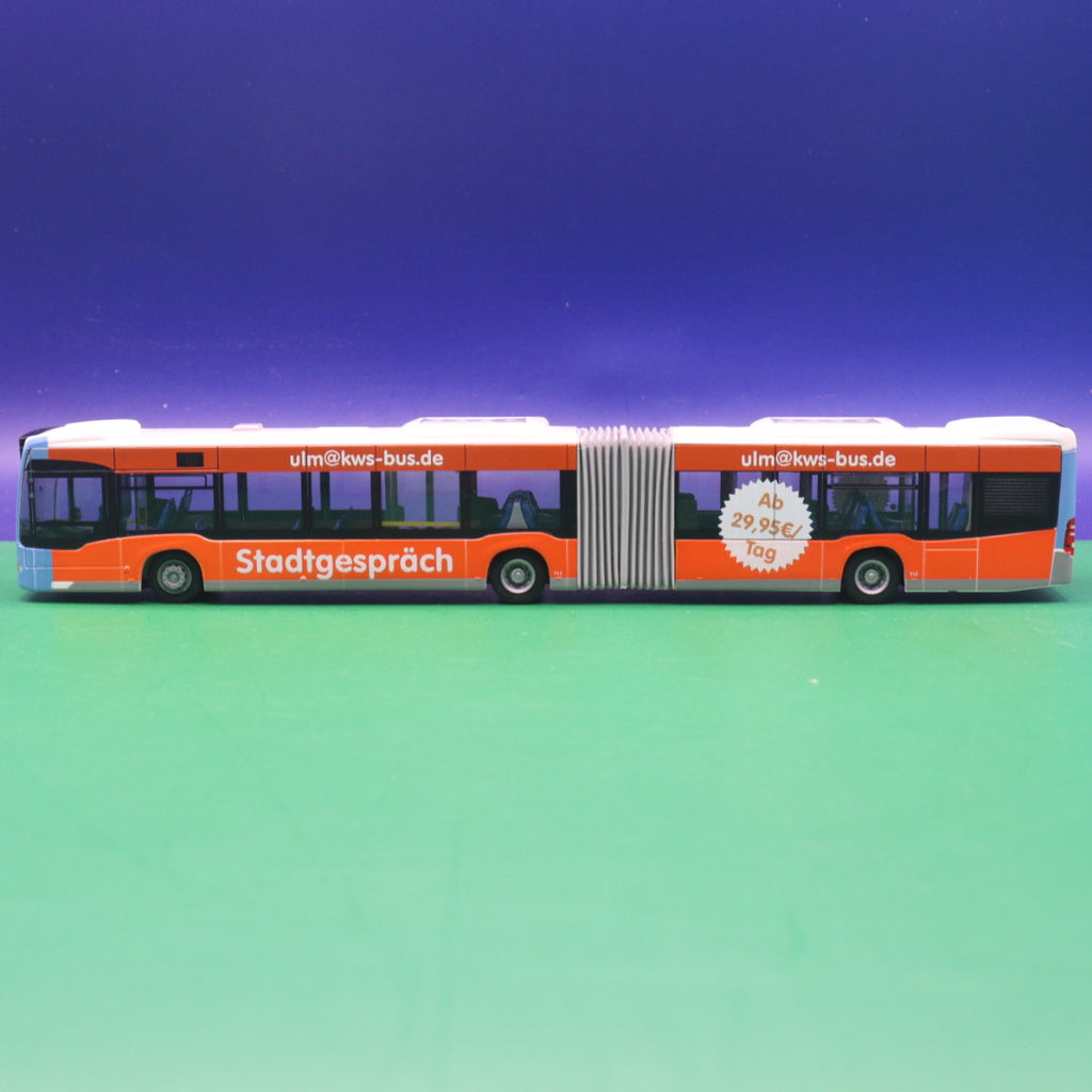 Mercedes Benz Citaro C2 G - Ulm KWS BUS - Stadtgespräch - Linie 10 Blautal Center - Modellbus Rietze