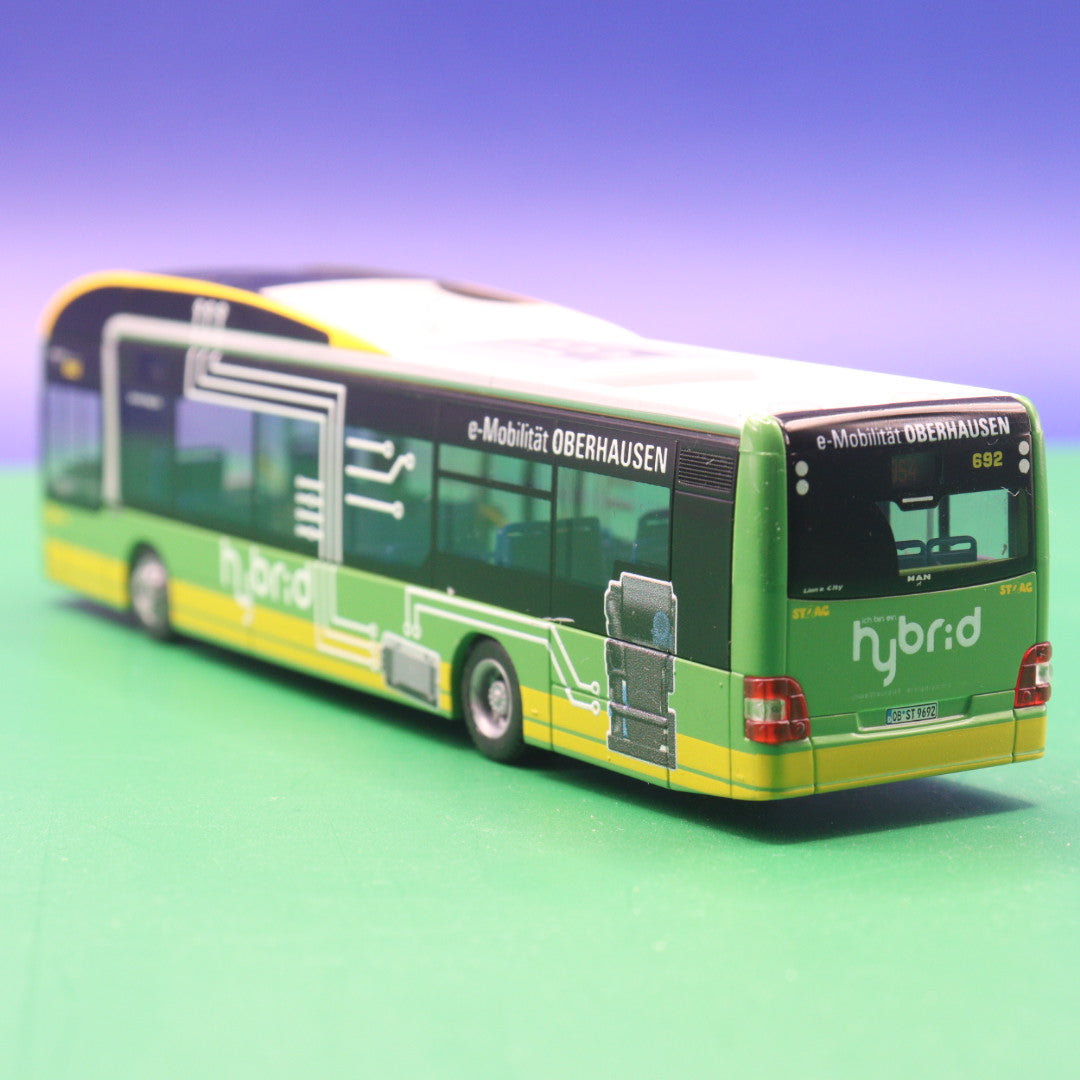 MAN Lions City 12 Hybrid - STOAG Oberhausen - e Mobilität Oberhausen - Linie 954 Hirschkamp - Modellbus Rietze 67613