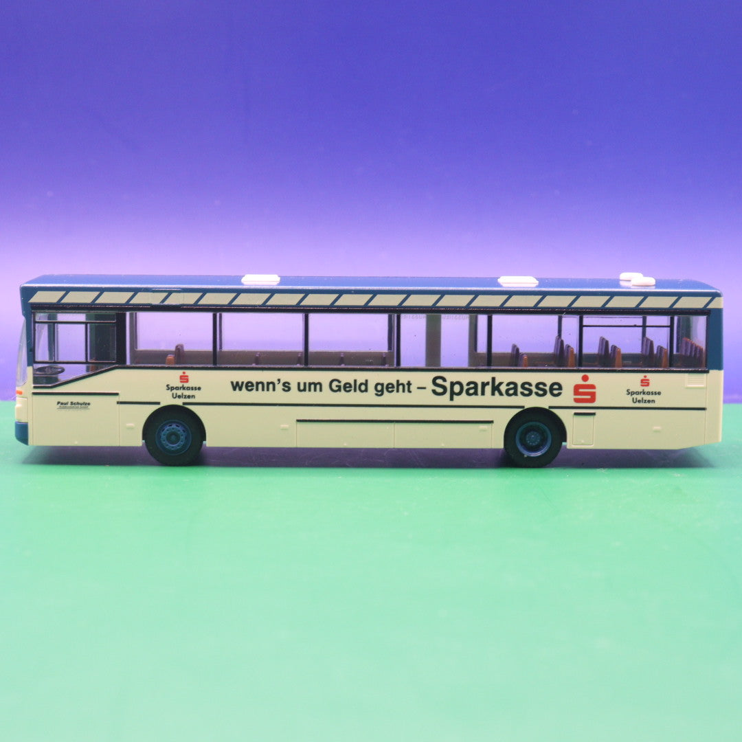 MAN SL 202 - Sparkasse Uelzen - Paul Schulze Autobusbetrieb - Linie 1 Oldenstadt Stadtmitte Eichendorffstr - Modellbus Rietze 72105