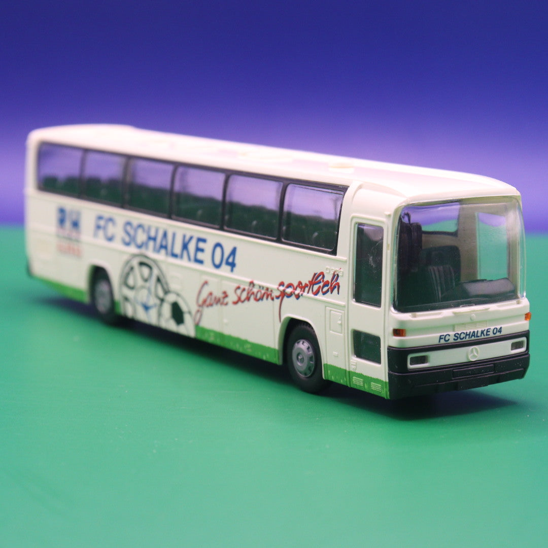 Mercedes Benz O303 15 RHD - FC Schalke 04 - RH Alurad - Ohne Zurüstteile - Modellbus Rietze