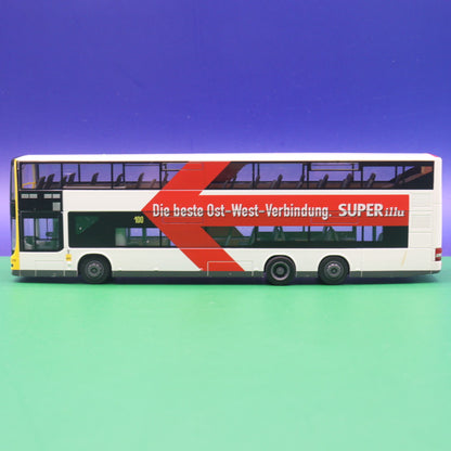 MAN Lions City DL 07 - Die beste Ost West Verbindung - Superillu - Linie 100 S+U Alexanderplatz - Modellbus Rietze 67719 (Auslieferung: 02/2019)