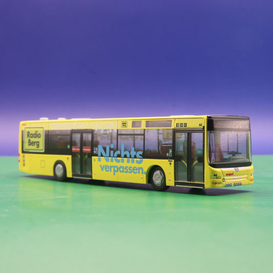 MAN Lions City 12 - Radio Berg - Wupsi Leverkusen - Modellbus Rietze 73929