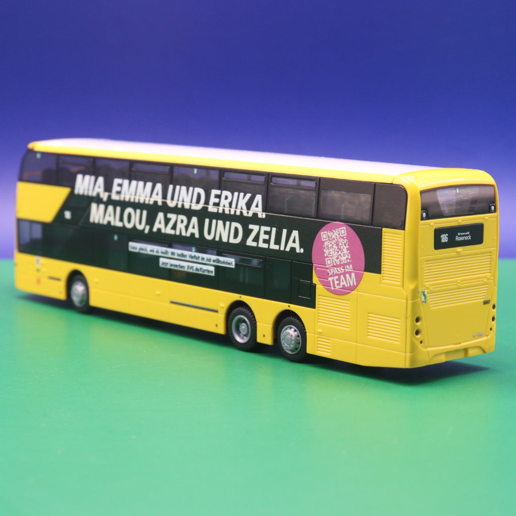 Alexander Dennis Enviro 500 - BVG Berlin - Mia Emma und Erika - Linie 186 Grunewald Roseneck - Modellbus Rietze 78003
