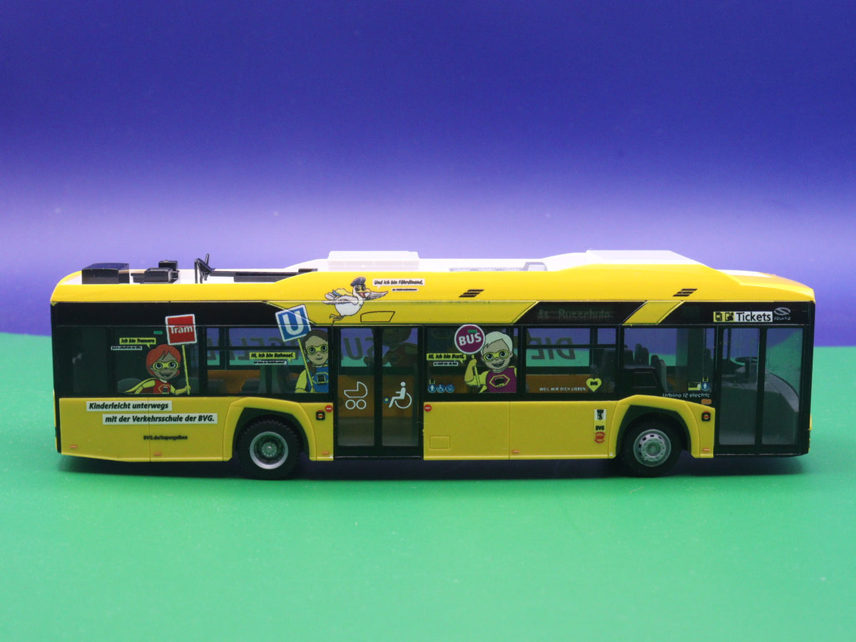 Solaris Urbino 12 electric - BVG Berlin - Verkehrserziehung Modellbus Rietze 73055