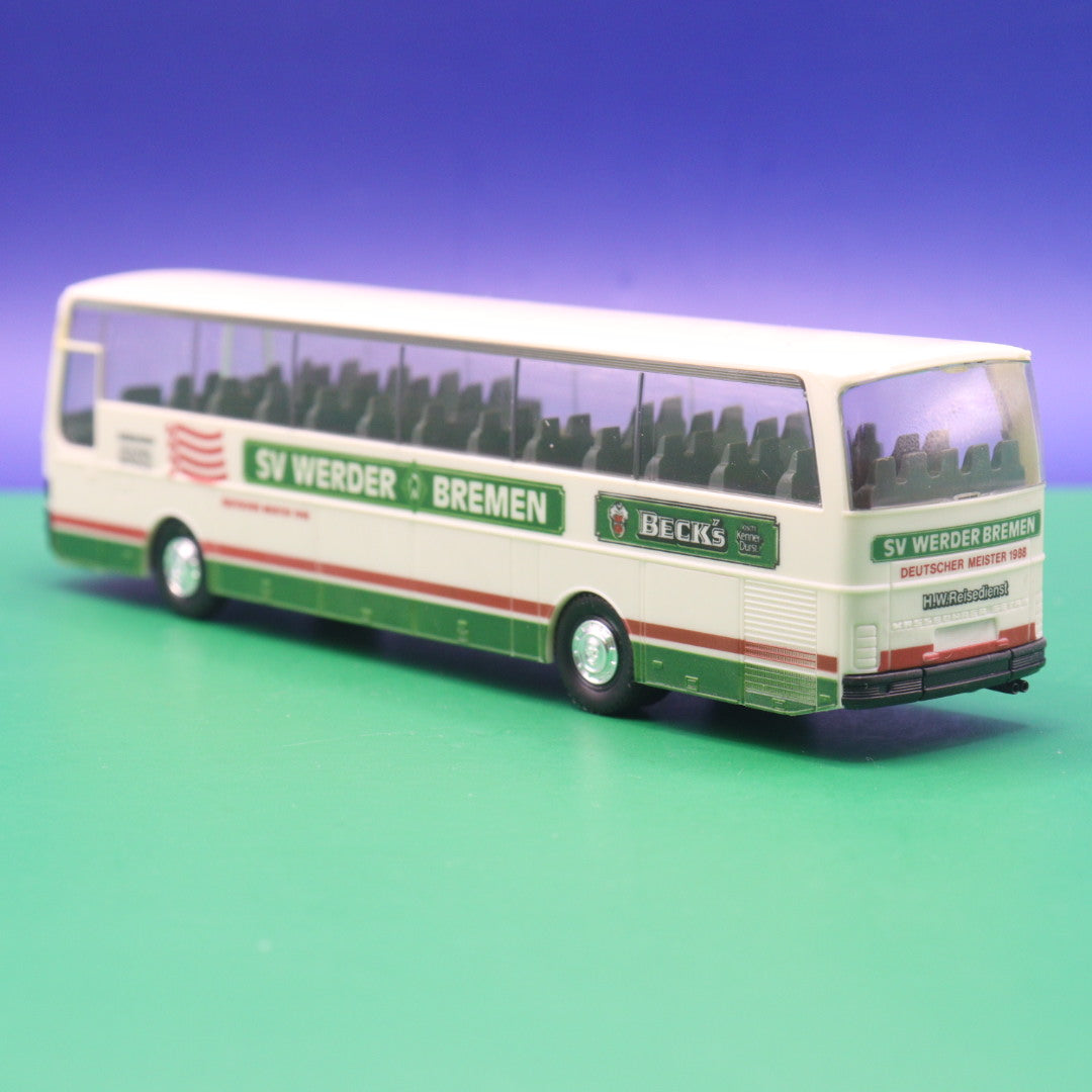Setra S 215 HD- Becks SV Werder Bremen - Gebraucht, Ohne OVP - Modellbus Herpa