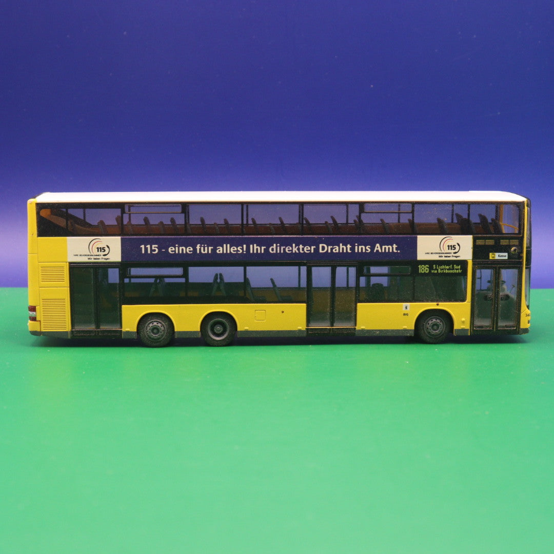 MAN Lions City DL - BVG Berlin - 115 Ihre Bündnisnummer  - Gebraucht - Modellbus Rietze 67740