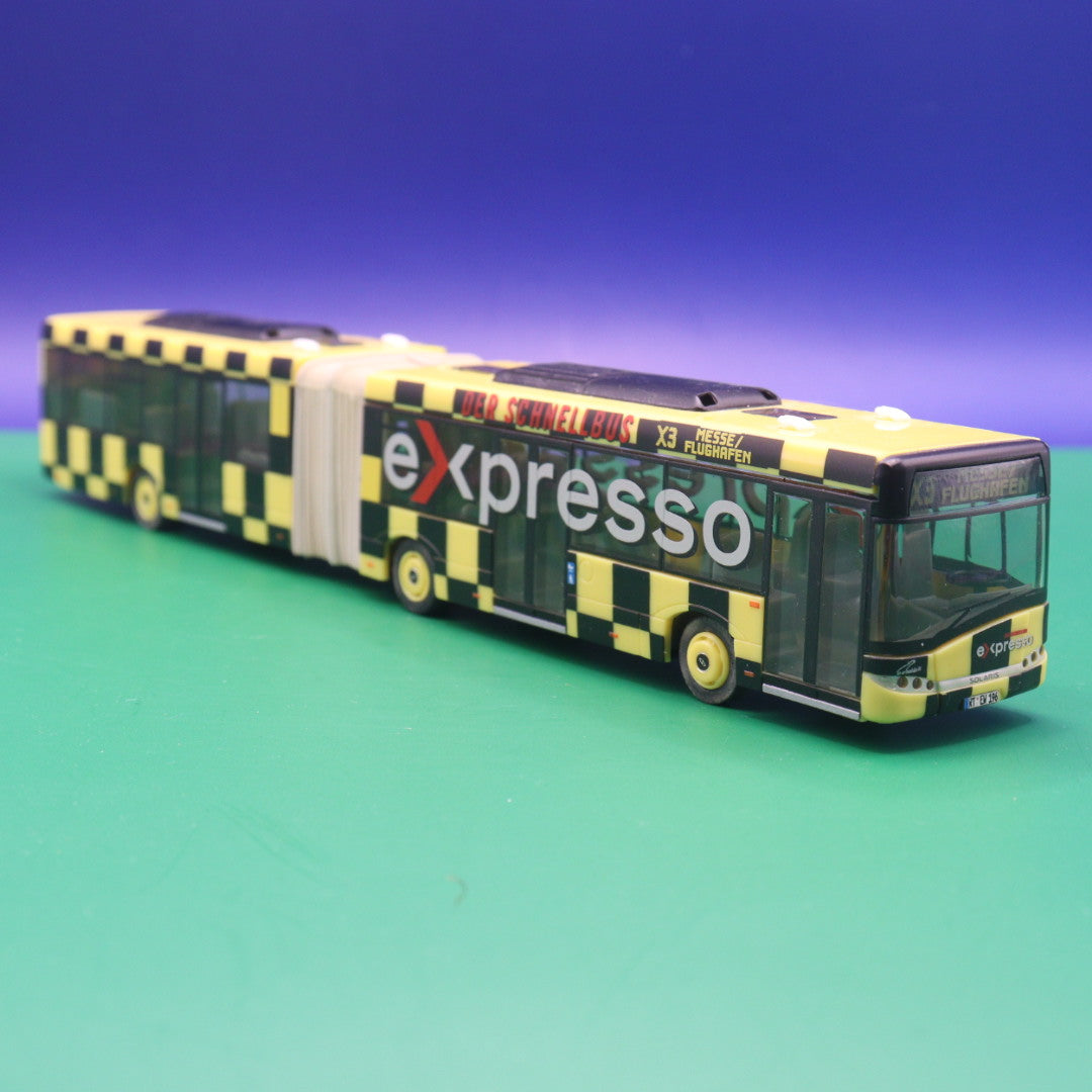 Solaris urbino 18 - expresso - Linie X3 Messe Flughafen - Ohne OVP und Zurüstteile - Modellbus VK